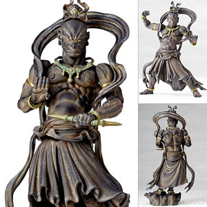 正版 海洋堂 日版竹谷隆之 佛像 金刚力士吽形 木雕版 哼哈二将