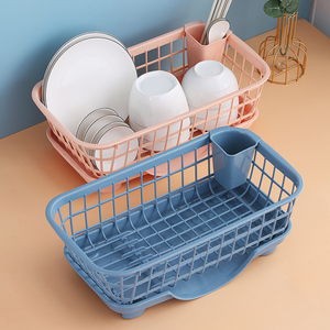 厨房置物架碗碟筷勺收纳架滤水篮沥水架塑料餐具收纳盒收纳筐碗柜
