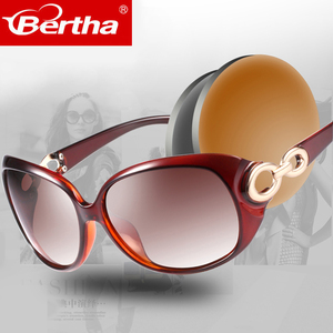 Bertha新款定制度数近视偏光太阳眼镜成品欧美女士时尚大框潮墨镜