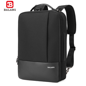 巴朗背包男士手提商务双肩包两用简约休闲电脑包出差双肩包