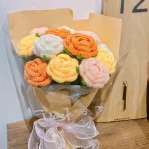 毛线钩花成品手工