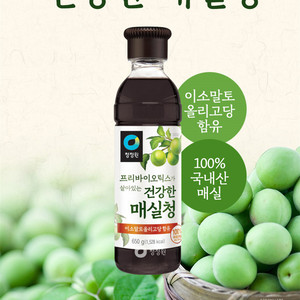 韩国进口清净园健康青梅调料汁梅子精韩式调味汁料理用饮料650g