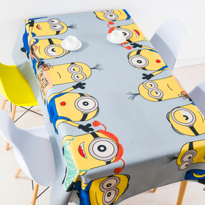 超萌卡通可爱棉麻桌布布艺茶几餐桌台布盖巾加厚长方形圆桌布盖布