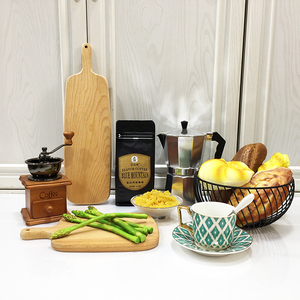 样板房软装厨房样板间摆件咖啡壶菜谱组合面包蔬菜北欧式装饰品