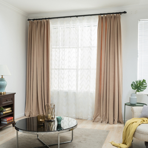 2018新款美式窗帘高档雪尼绒纯色百搭定制书房卧室客厅飘窗落地窗