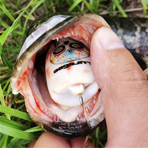 雷蛙路亚饵雷蛙远投20克骷髅头鬼脸雷强打黑鱼专杀无倒刺路亚假饵