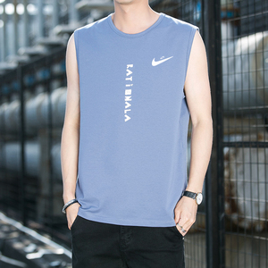 耐克顿纯棉背心男士2021新款夏季篮球运动健身坎肩无袖t恤男潮牌