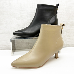COMELY康莉女靴2023冬新专柜同款尖头细高跟时装女短靴子KYQ38902