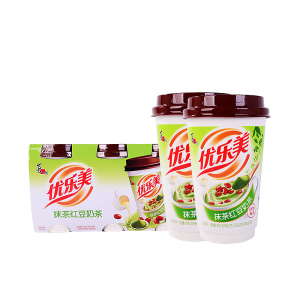 喜之郎优乐美抹茶红豆奶茶65g*3杯托