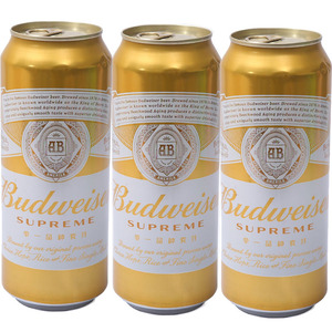 百威金尊啤酒500ml*3听醇正铝罐啤酒