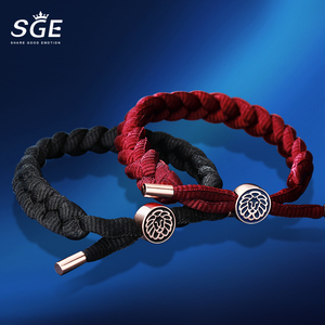 灵狮赐禄狮子手链纯银鞋带编织运动手绳一对情侣款纪念礼物送男友