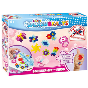 美国代购水雾魔珠公主首饰diy喷水粘珠自制女孩玩具戒指套装