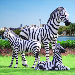 仿真斑马雕塑售楼部游乐场花园庭院别墅小区草坪装饰动物模型摆件
