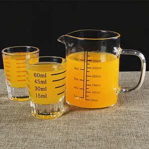 60ml加厚玻璃量杯 奶茶店咖啡调酒盎司杯 安士杯 调酒杯 刻度杯