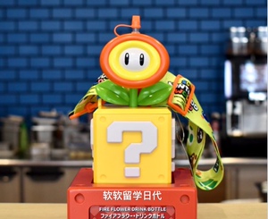 日本代购大阪环球影城usj新品超级马里奥太阳花水壶挎包限定