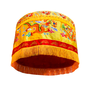 1米龙华盖顶伞幢幡宝盖丁黄龙鼓伞绣品