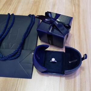 2018盒子hw首饰盒 戒指钻戒盒 海瑞温斯顿包装双开门求婚礼盒