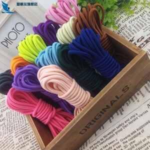 扎头发橡皮筋儿童长发绳高弹力黑色彩色长头绳松紧带手工diy发圈