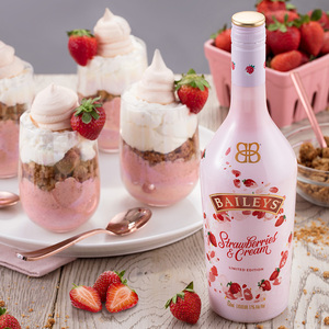 百利甜酒baileys草莓味奶油酒700ml爱尔兰进口洋酒