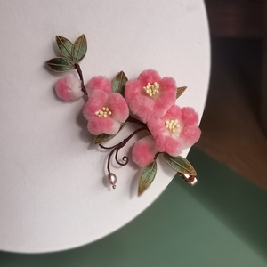 桃花夹子头饰发夹