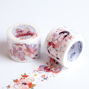 【分装,整卷】三渡文创甜美女孩烫金和纸胶带分装手帐贴纸