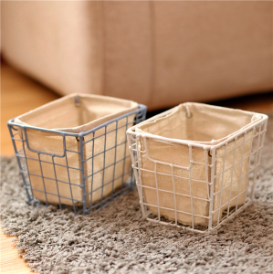 日式铁艺收纳篮厨房杂物储物筐桌面水果零食收纳框水果篮子收纳筐