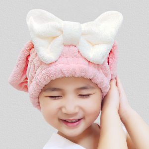 儿童干发帽女超强吸水速干浴帽宝宝包头发毛巾女童小孩干发巾可爱