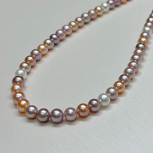 半夏光年《童话》系列天然淡水糖果色混彩珍珠项链极光泽正圆送礼