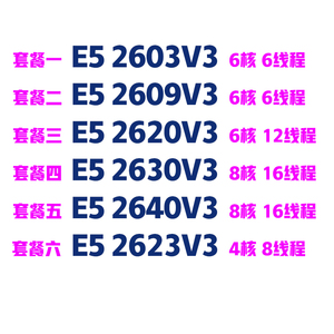 Intel/至强E5-2603 2609 2620 2630 2640 2623V3 CPU正式版2011针