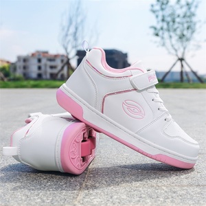 网红女童暴走鞋双轮男童滑轮学生儿童鞋底带轮子鞋滑行鞋可跑步鞋