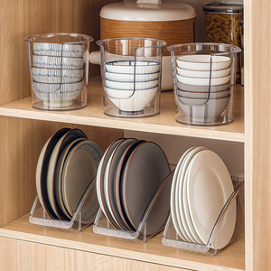 厨房碗碟收纳盒橱柜内置餐具碗盘架盘子碗架沥水架家用放碗置物架