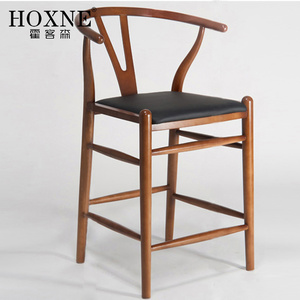 霍客森定制椅子Y椅实木叉骨纸绳吧椅餐椅明清扶手靠背吧台高椅子