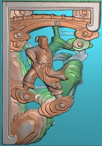 精雕图牛腿人物 牛腿对称 东阳木雕工艺品挂件挂屏屏风手工雕刻