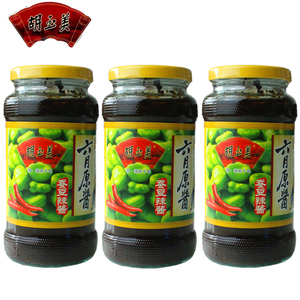 胡玉美六月原酱500克x3瓶蚕豆辣酱豆瓣酱安庆特产炒菜蘸酱调料