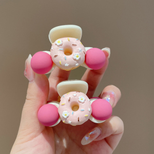 甜甜圈小号抓夹女可爱夏季前额碎发刘海夹2022年新款夹子头饰发卡