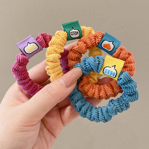 皱褶猪大肠发圈可爱聊天框彩色发绳女夏季头绳网红头饰皮筋女扎头