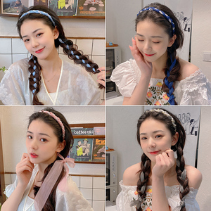 薄纱珍珠蝴蝶结发箍飘带发带女绑发发卡夏天超仙仙气编发丝带头饰