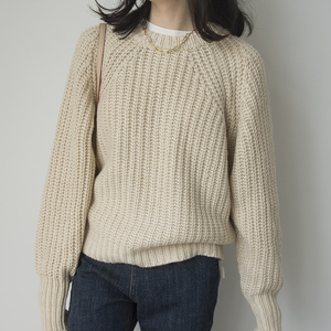 棒针毛衣女粗毛线宽松套头厚