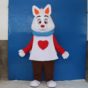 新款 卡通人偶动画小兔子布偶装扮表演毛绒爱丽丝兔道具演出服装