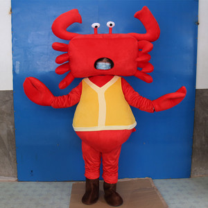 卡通小龙虾行走宣传大闸蟹道具服红螃蟹人穿表演头套服饰人偶服装