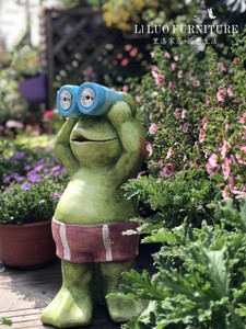 守望小卫士青蛙太阳能电子夜灯户外花园庭院落地装饰品摆件杂货