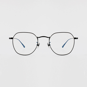 2019新款纯钛方框复古文艺风格多边中性眼镜架男女近视眼镜框三色