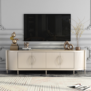 美式电视柜轻奢高级感小户型客厅电视柜简约后现代实木意式地柜