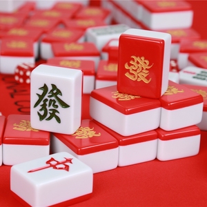 麻将家用手搓红色