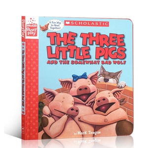 三只小猪 角色扮演互动游戏互动活动书学乐儿童情感启蒙英语亲子绘本