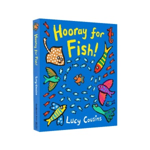 英文原版绘本 hooray for fish 鱼类 纸板书 小鼠波波同作者 lucy