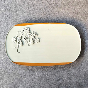 老坑金包玉松花石干泡茶盘 天然原石黄金裹玉松花石茶台茶海壶撑