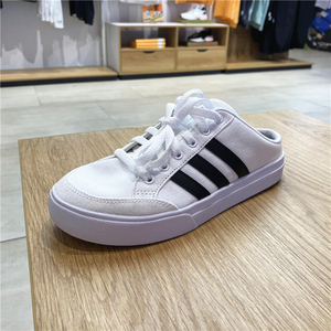 阿迪达斯neo男女一脚蹬懒人鞋半拖鞋帆布休闲鞋 fx4849 4850 4848