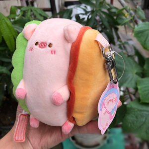 pig猪零钱包动物三明治现货猪猪包便携式高颜值挂件ins小众piko包