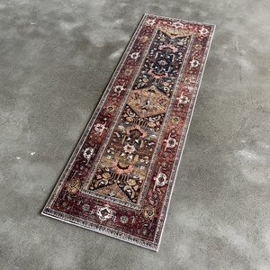山川嘉境 原单外贸老式复古洋房走廊毯清仓处理做旧艺术印花地毯